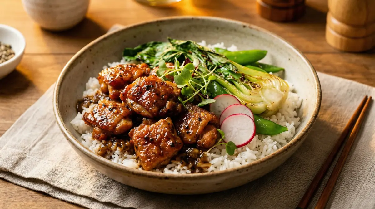 黑椒鸡腿盖饭 - 吃瓜网 人气食谱