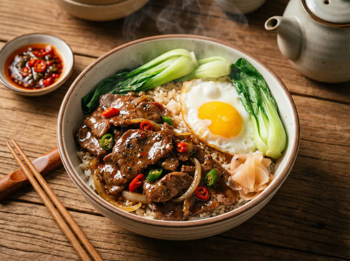 今日特餐 - 黑椒牛肉盖饭，吃瓜网 的招牌美味